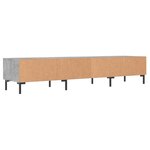 vidaXL Meuble TV gris béton 150x36x30 cm bois d'ingénierie