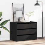 vidaXL Commode Chêne noir 80 x 41 x 58 cm Bois d'ingénierie
