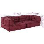 vidaXL Canapé modulaire 2 places marron 140x70x36 tissu