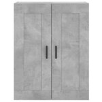vidaXL Buffet haut Gris béton 69 5x34x180 cm Bois d'ingénierie
