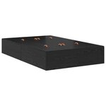 vidaXL Cadre de lit de rangement Noir Chêne 120x190 cm