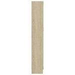 vidaXL Armoire vitrine Chêne sonoma 82 5x30 5x185 cm Bois ingénierie
