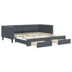 vidaXL Lit de jour avec gigogne et tiroirs sans matelas 100x200 cm