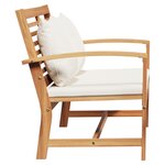 vidaXL Banc de jardin Naturel 110 x 64 x 76.5 cm Bois de teck solide