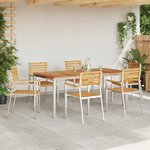 vidaXL Ensemble de salle à manger pour jardin 7 Pièces