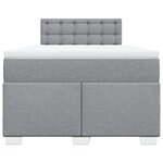 vidaXL Sommier à lattes de lit avec matelas Gris clair 120x200cm Tissu
