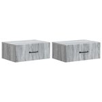 vidaXL Cabinet de chevet mural 2 Pièces Sonoma gris 49 x 34 5 x 20 cm