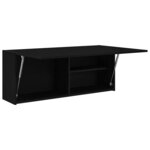vidaXL Armoire murale de bain noir 100x25x40 cm bois d'ingénierie