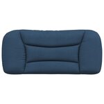 vidaXL Coussin de tête de lit Hvar bleu 90 cm tissu