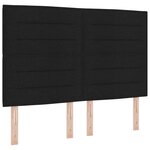 vidaXL Tête de lit LED avec des lumières à LED Noir 144 cm Polyester