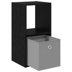 vidaXL Table de chevet Chêne noir 30 5 x 27 x 59 5 cm