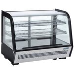 Vitrine réfrigérée à poser incurvée 160 l - polar - r600a - acier inoxydable160 697x578x678mm