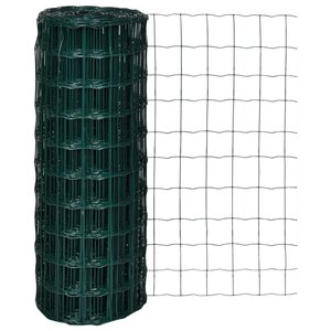 vidaXL Clôture euro Acier 10 x 1 0 m Vert