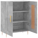 vidaXL Buffet gris béton 69 5x34x90 cm bois d'ingénierie