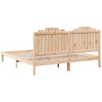 vidaXL Cadre de lit extra long sans matelas 180x210 cm bois massif