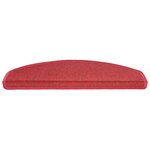 vidaXL Tapis d'escalier 30 pièces 65 x 24 x 4 cm Rouge Demi-rond Grand