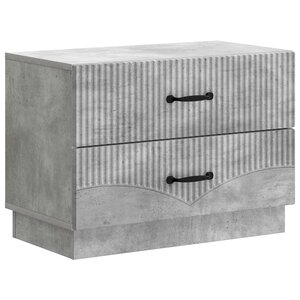 vidaXL Cabinet de chevet avec tiroir Gris béton 62 x 34 5 x 44 5 cm
