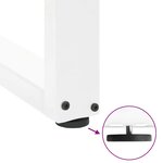vidaXL Pieds de table basse en U  2 pièces  blanc  70 x (42-43) cm  acier