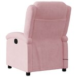 vidaXL Fauteuil inclinable de massage électrique rose velours