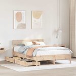 vidaXL Cadre de lit sans matelas 120x200 cm bois de pin massif