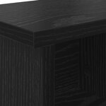 vidaXL Porte-manteau mural avec étagère Montage mural avec stockage Chêne noir 75 x 16 x 26 cm