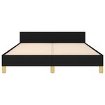 vidaXL Cadre de lit sans matelas noir 140x190 cm tissu
