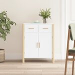 vidaXL Buffet Blanc 62x38x75 cm Bois d'ingénierie