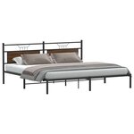 vidaXL Cadre de lit sans matelas chêne marron 193x201 cm