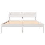 vidaXL Cadre de lit Blanc 120 x 200 cm Bois massif en pin