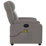 vidaXL Fauteuil de massage inclinable Taupe Tissu
