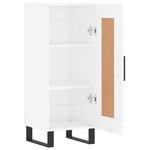 vidaXL Buffet Blanc brillant 34 5x34x90 cm Bois d'ingénierie