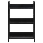 vidaXL Bibliothèque à 3 niveaux noir 60x27 6x90 5 cm bois d'ingénierie