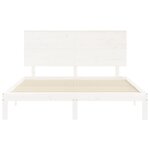 vidaXL Cadre de lit sans matelas blanc bois de pin massif