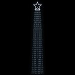 vidaXL Guirlande de sapin de Noël 320 LED blanc froid 375 cm