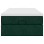 vidaXL Cadre de lit ottoman avec matelas vert foncé 90x200 cm velours