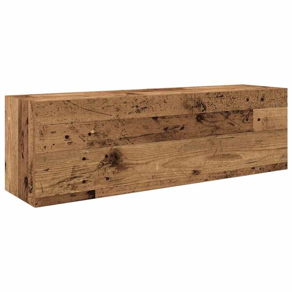 vidaXL Armoire murale de bain vieux bois 100x25x30cm bois d'ingénierie