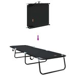 vidaXL Chaise longue pliante 2 Pièces Noir 56 x 189 x 87 cm tissu