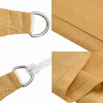 vidaXL Voile d'ombrage 160 g/m² carré sable 3x3 m PEHD