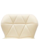 vidaXL Tabourets de bar lot de 2 crème similicuir