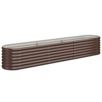 vidaXL Lit surélevé de jardin Acier enduit de poudre marron