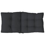 vidaXL Coussins de chaise à dossier bas lot de 6 noir tissu oxford