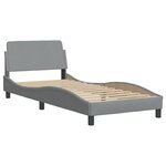vidaXL Cadre de lit avec LED sans matelas Hvar gris clair 80x200 cm tissu