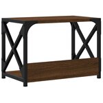 vidaXL Support d'imprimante à 2 niveaux chêne marron 44x26x31 5 cm