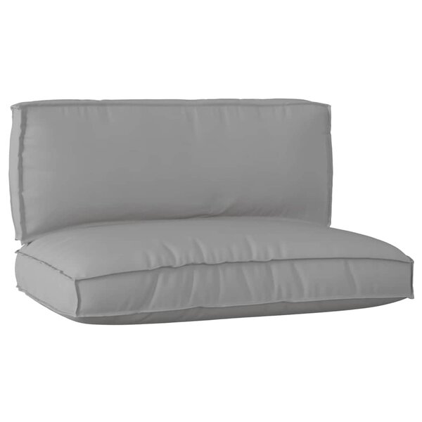 vidaXL Set de coussins de palette 2 Pièces Gris 120 x 80 x 12 cm