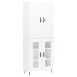vidaXL Buffet haut Blanc 69 5x34x180 cm Bois d'ingénierie