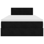vidaXL Lit ottoman avec matelas noir 120x190 cm velours