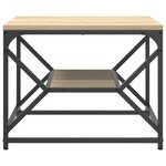 vidaXL Table basse avec étagère en chêne de Sonoma – 51 x 50 x 40 cm – Fabriquée en bois d'ingénierie