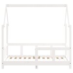 vidaXL Cadre de lit pour enfant blanc 70x140 cm bois de pin massif