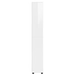 vidaXL Cabinet de salle de bain Blanc brillant 30 5 x 30 x 195 cm