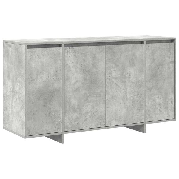 vidaXL Buffet Gris béton 135 x 41 x 69 cm Bois d'ingénierie